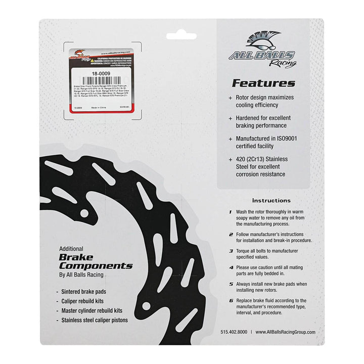 Brake Disc Front 18-0009