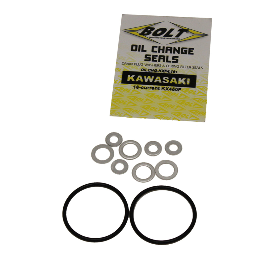 BOLT OIL CHANGE KIT KAW KX450F 16- - O-Rings/Crush washers
