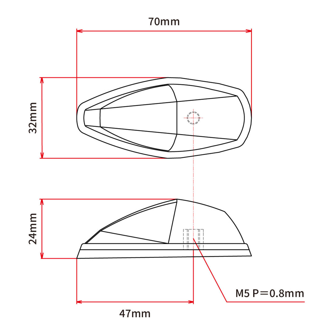 DRC 586 LED Flasher Lights (12V / Smoke / Pair)