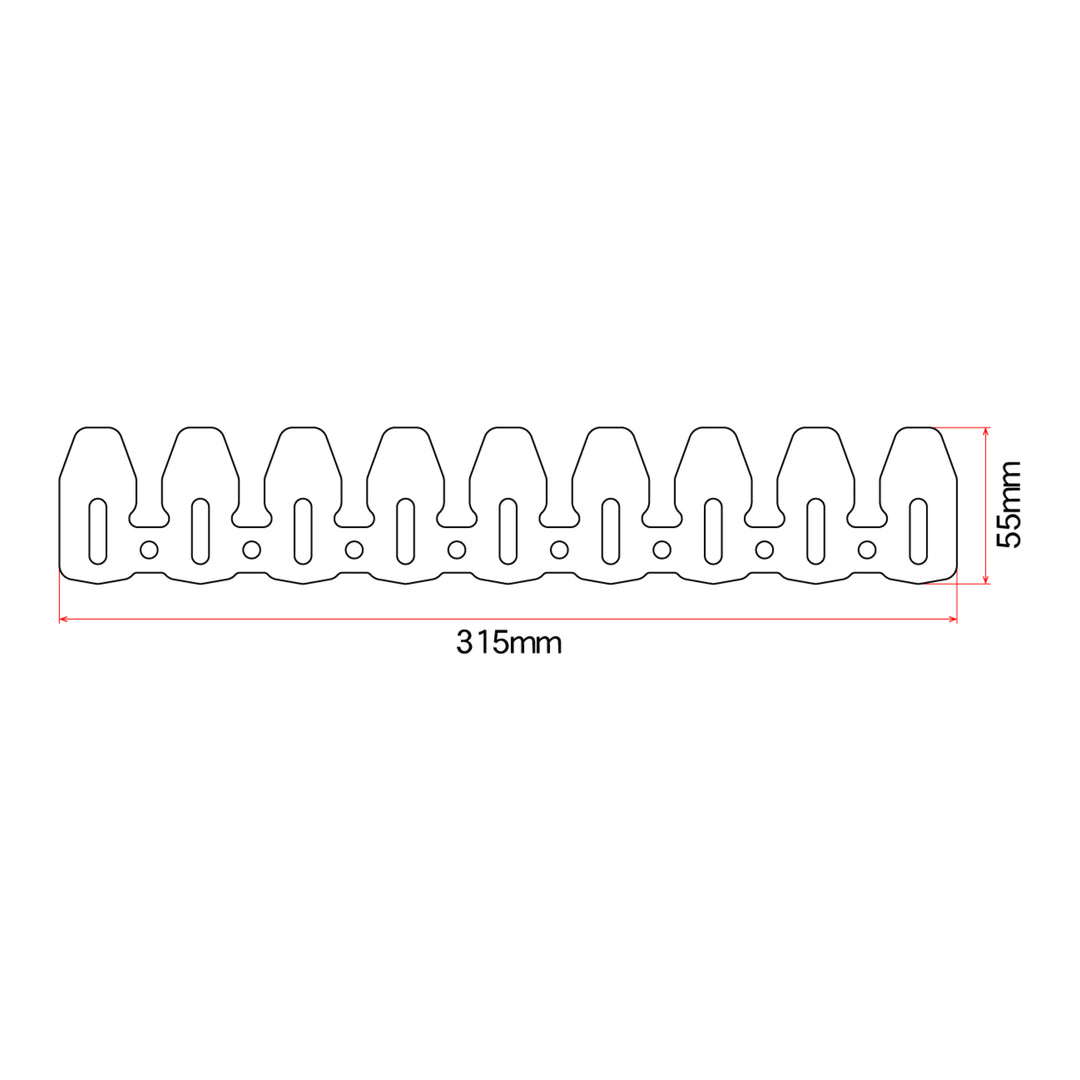 DRC Universal 4-Stroke Exhaust Pipe Guard - Titanium Color