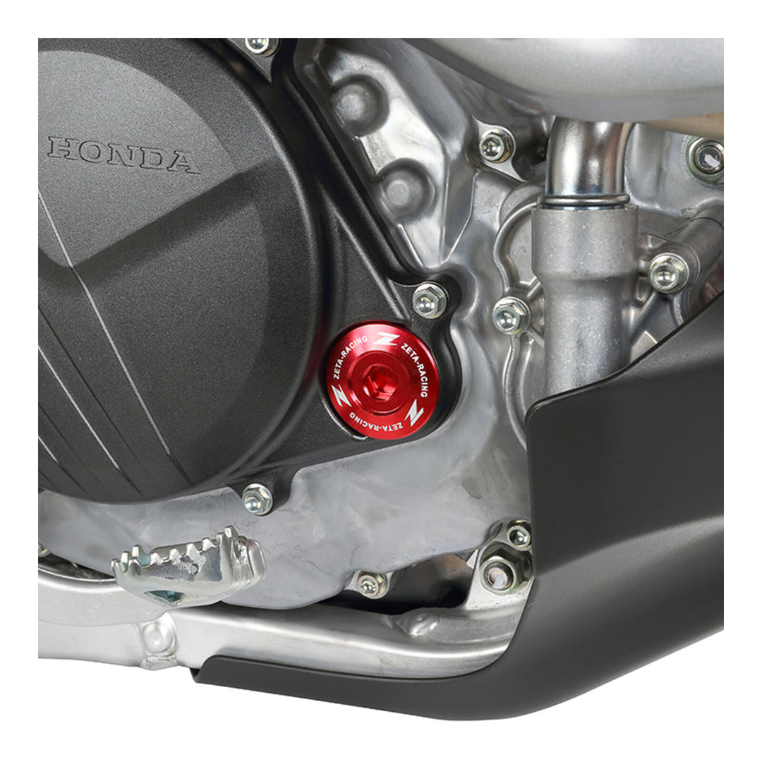 Zeta Engine Plugs - Honda CRF250R ('10–'17), CRF450R/X, CRF150R - Red