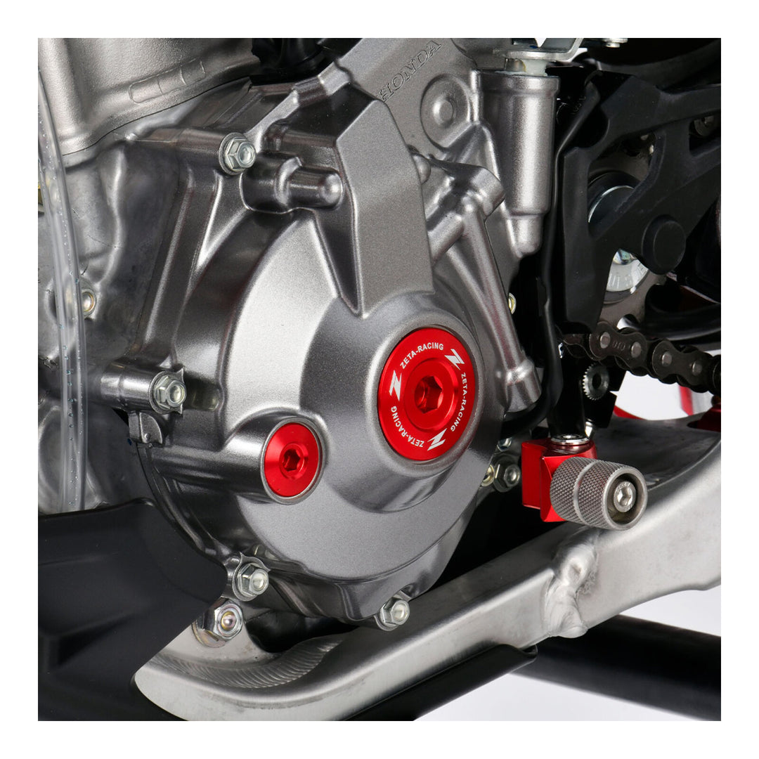 Zeta Engine Plugs - Honda CRF250R ('10–'17), CRF450R/X, CRF150R - Red
