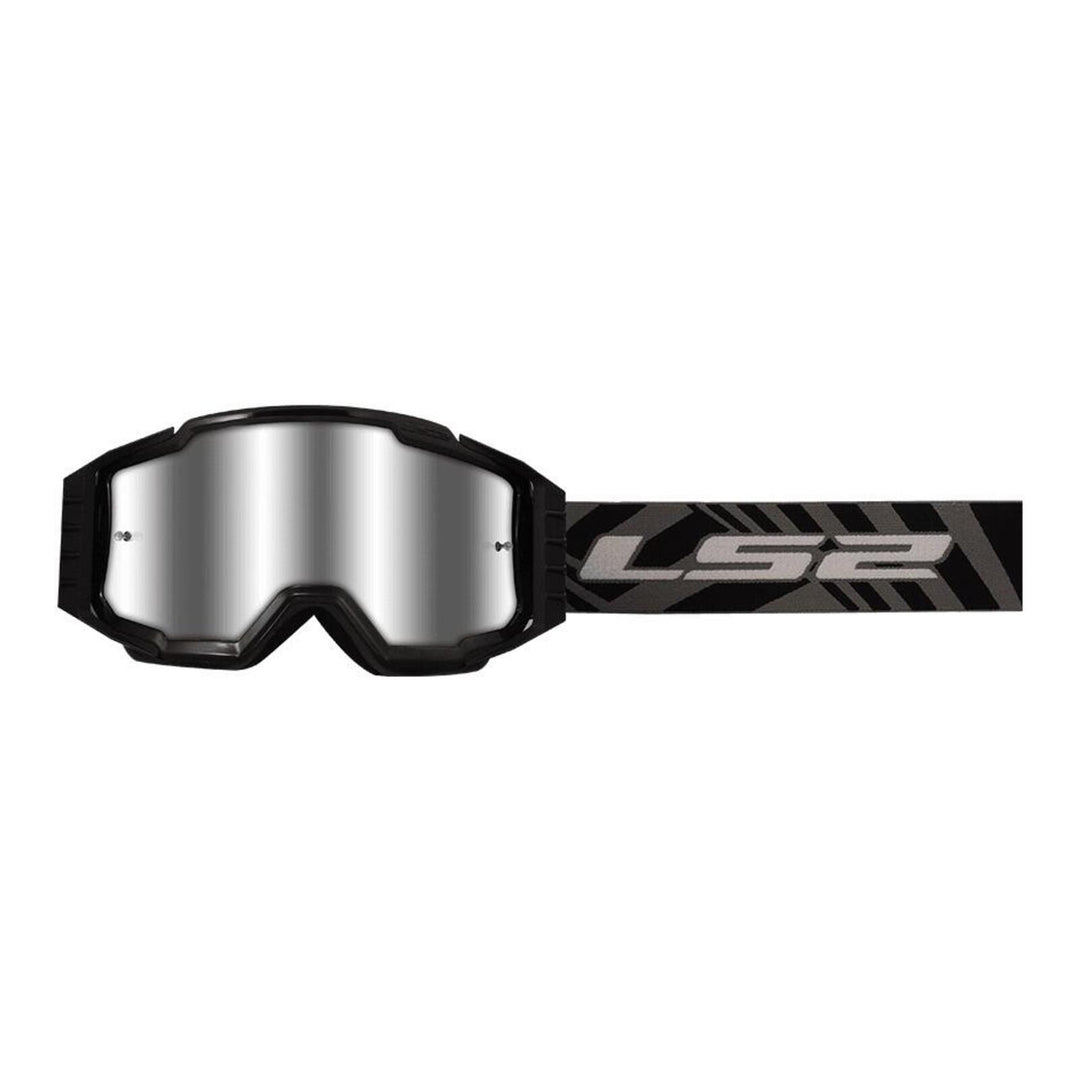LS2 Charger Pro Goggle - Black with Silver Visor