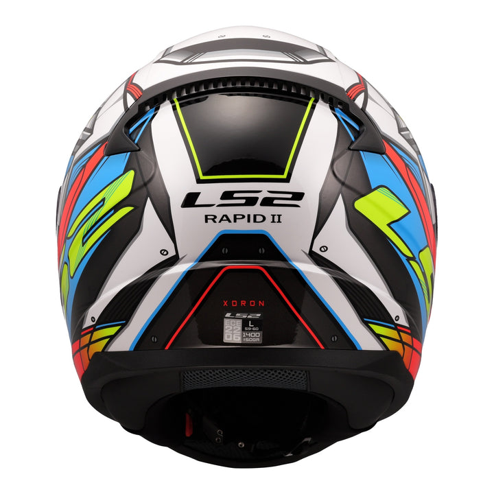 LS2 FF353 Rapid II XDron - White / Hi-Vis Orange / Blue