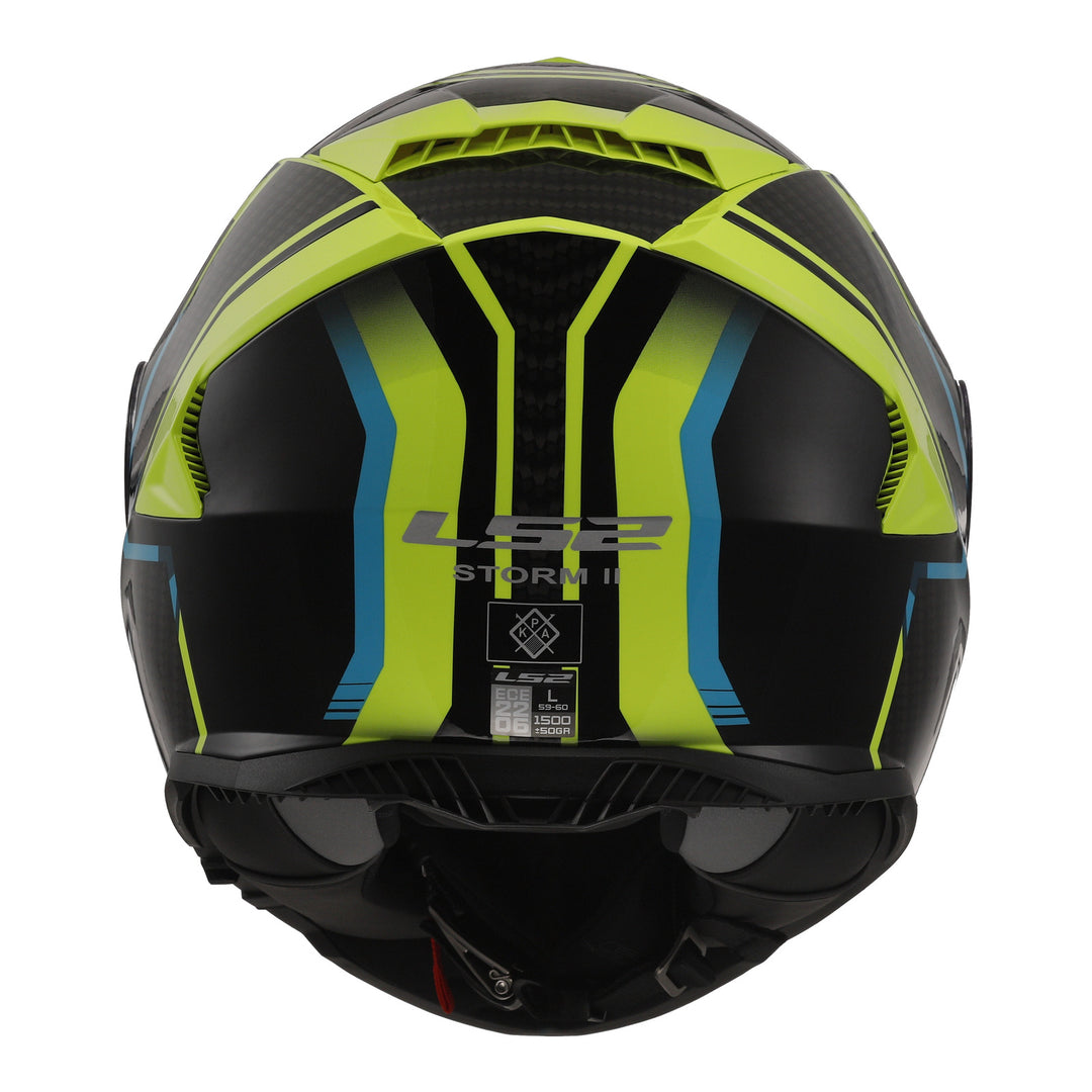 LS2 FF800 Storm II Tracker Helmet - Black / Hi-Vis Yellow 06