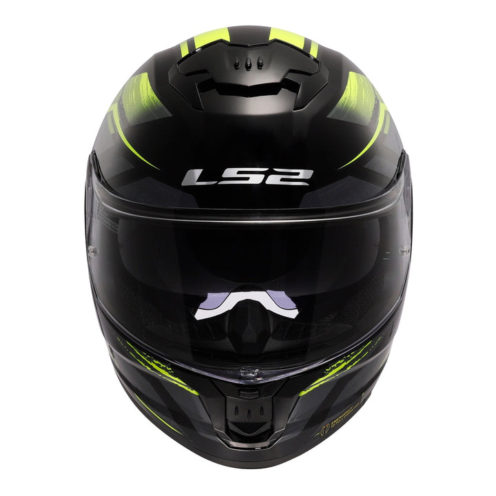 LS2 FF808 Stream II Fury - Black / Hi-Vis Yellow 06