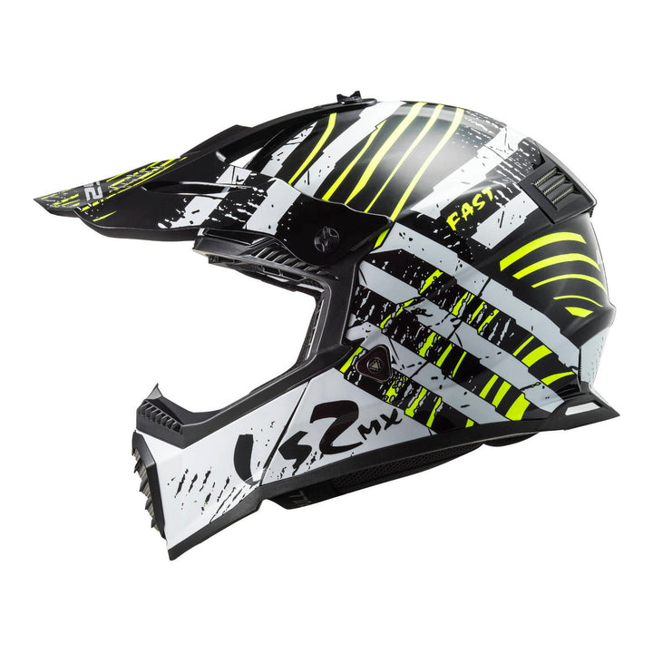 LS2 MX437 Fast Evo Verve Helmet - Black / White