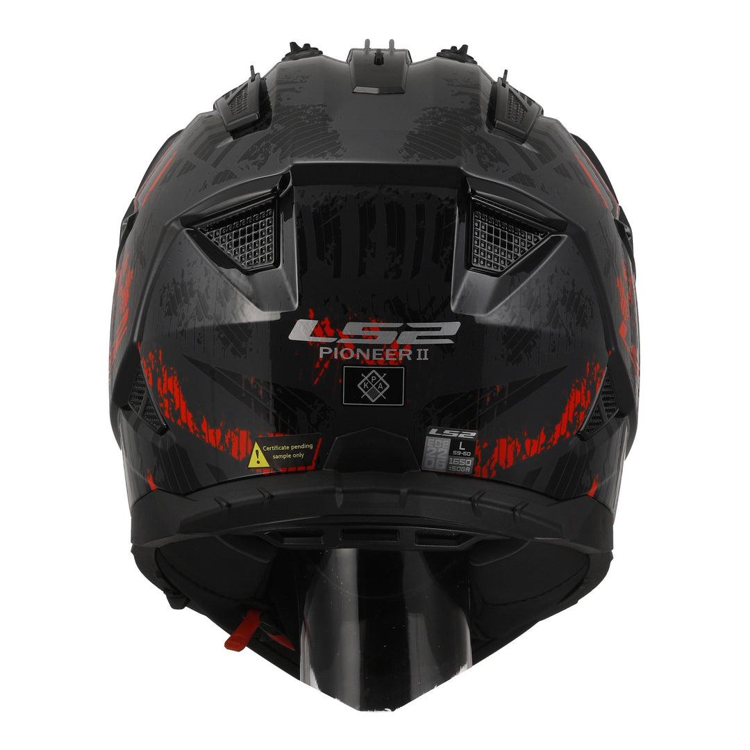 LS2 MX702 Pioneer II Crazy - Black / Grey / Red 06