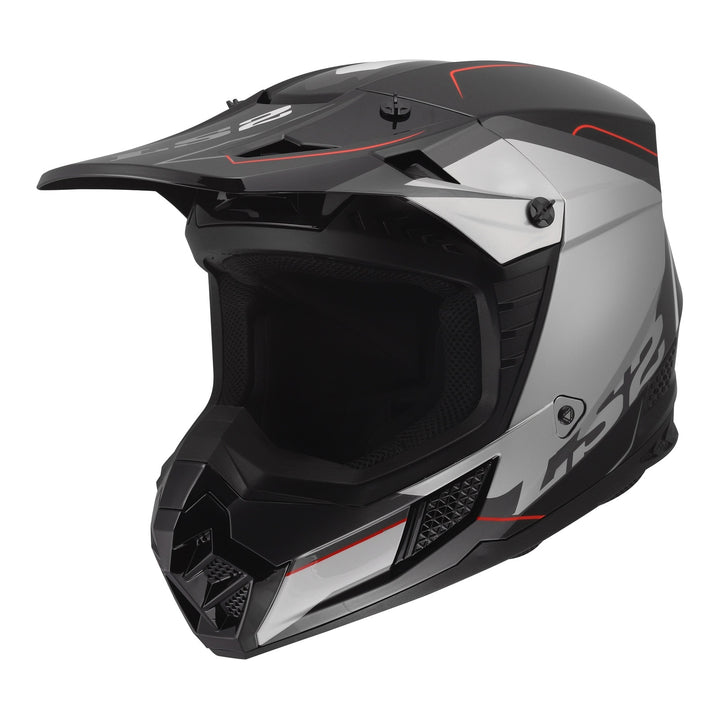 LS2 MX706 COZ Arched Helmet - Black / Silver / Titanium 06