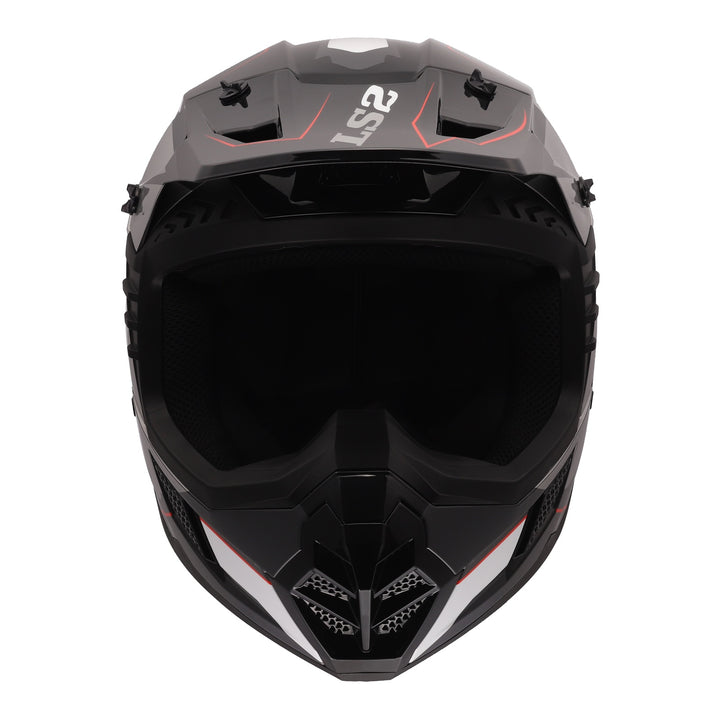 LS2 MX706 COZ Arched Helmet - Black / Silver / Titanium 06