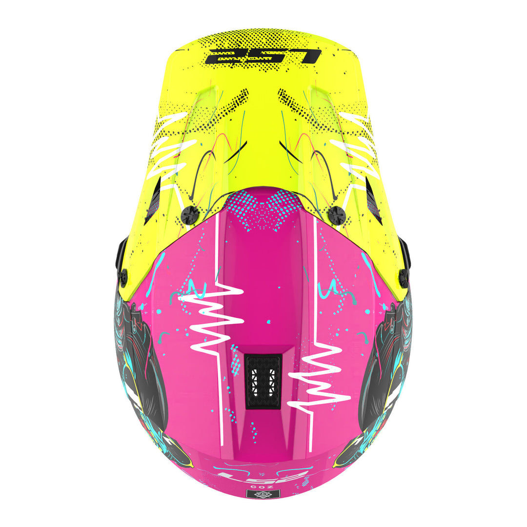 LS2 MX706J COZ Junior Gorilla Helmet - Gloss Purple 06