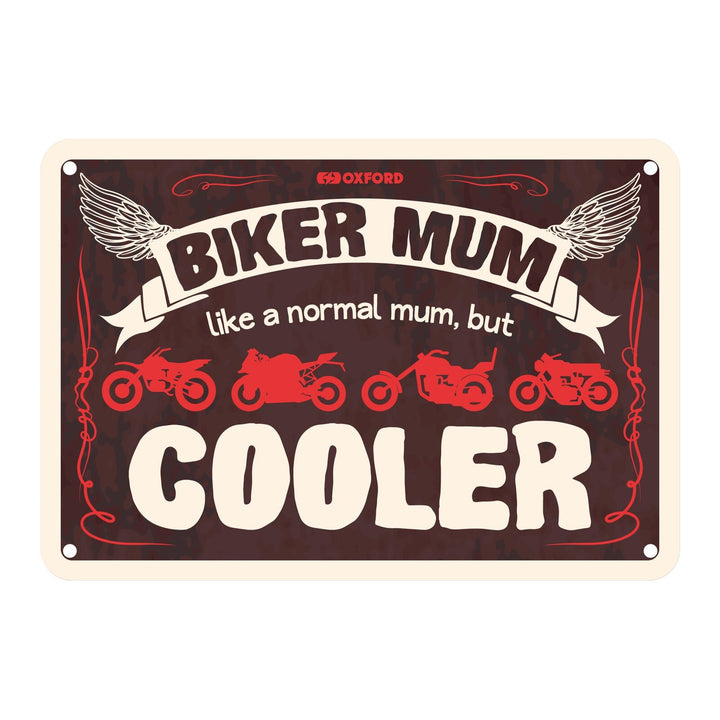 Oxford Garage Metal Sign: Biker Mum Cooler