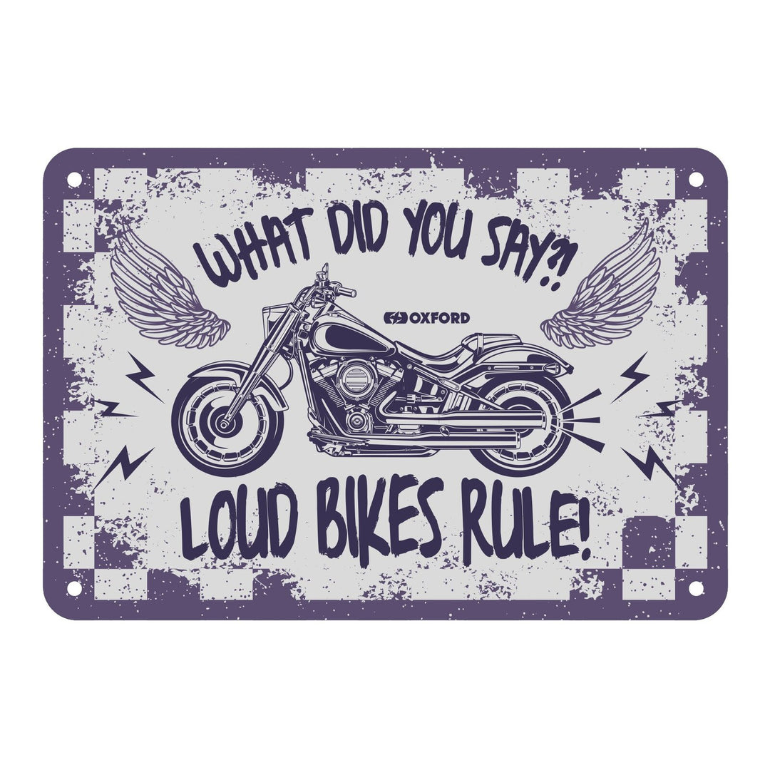 Oxford Garage Metal Sign: What Did You Say