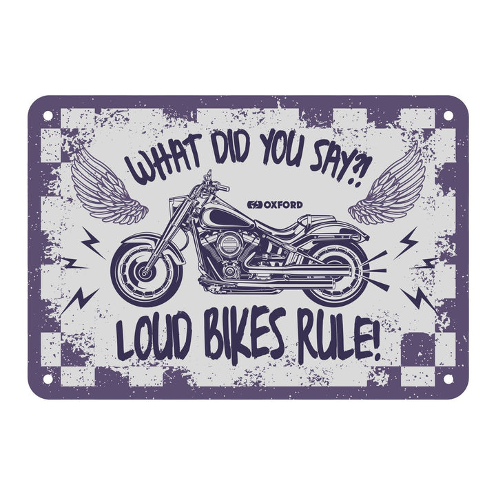 Oxford Garage Metal Sign: What Did You Say