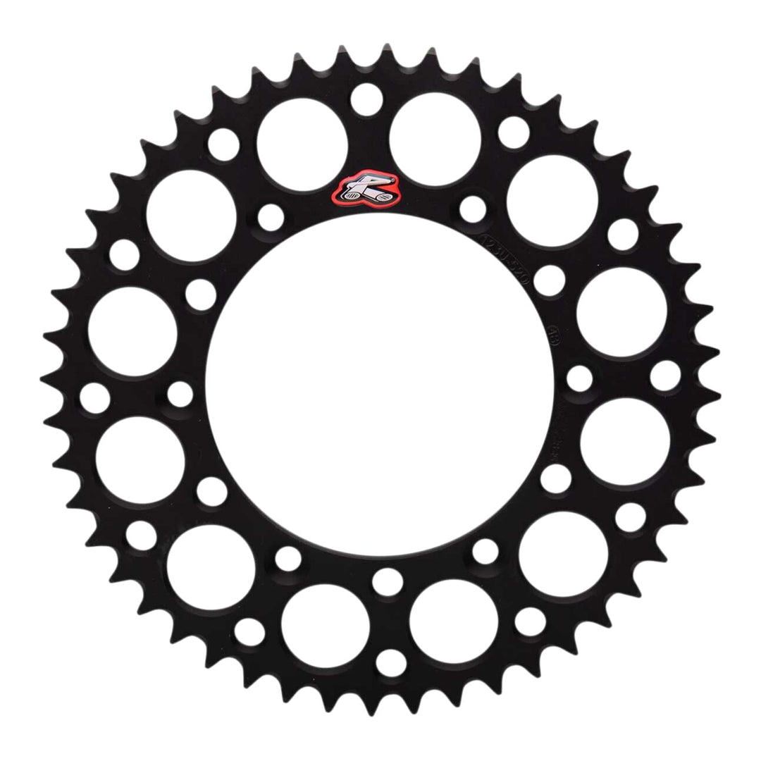 Renthal Sprocket Rear Black 48T Alloy 7075 T6 Grooved Suzuki