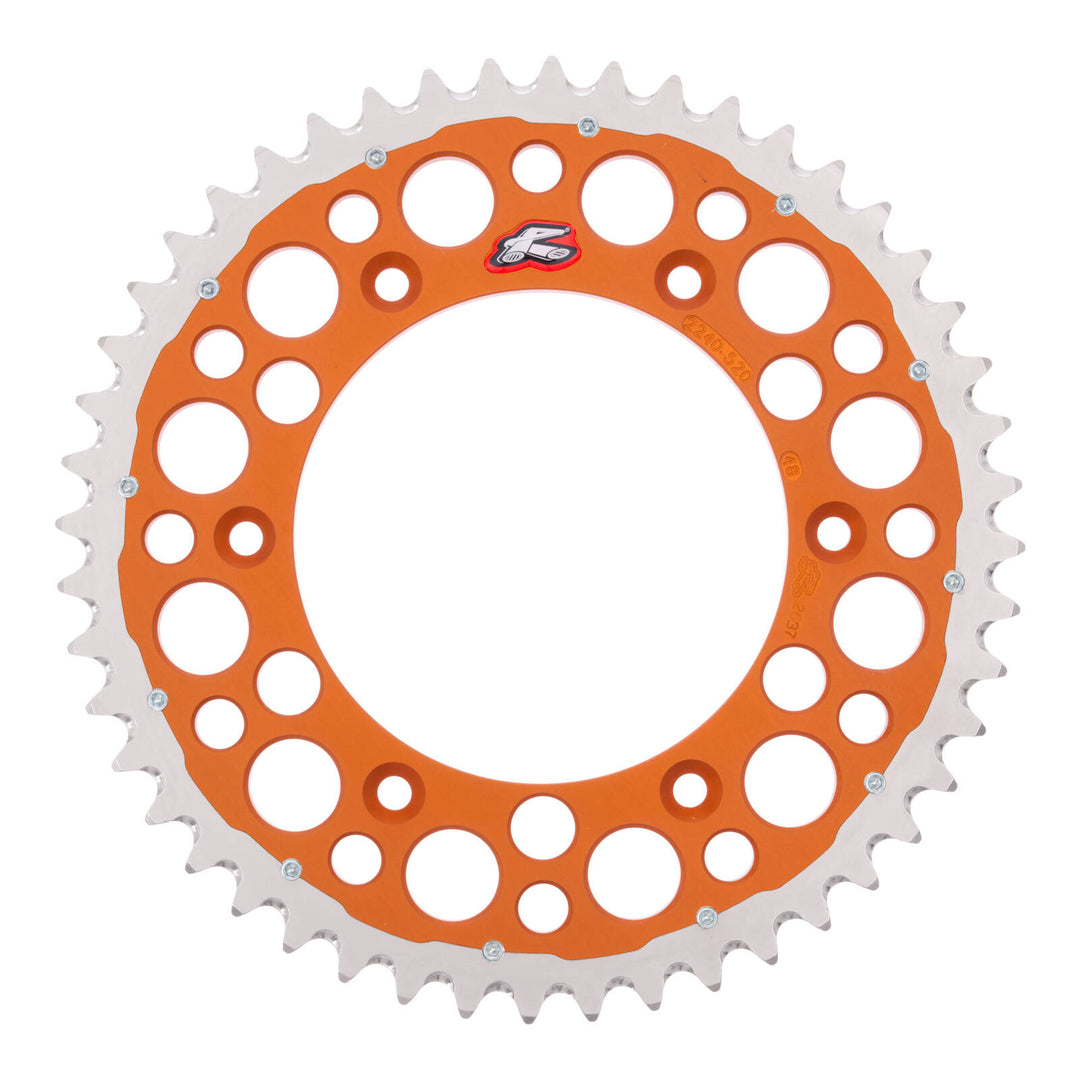 Renthal Sprocket Twinring Orange 48T Bi-metal Grooved