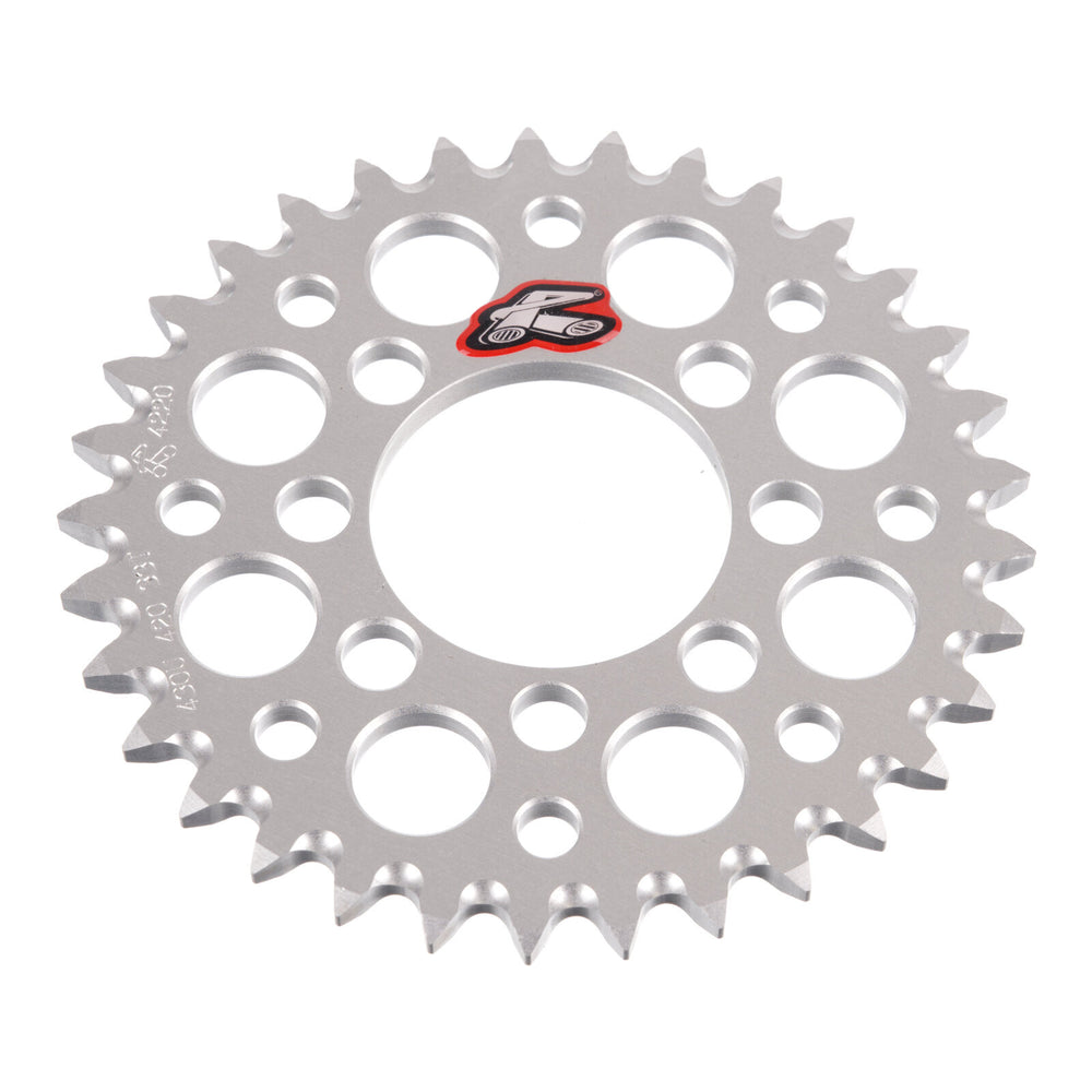 Renthal Sprocket Rear Silver 33T Alloy 7075 T6 Grooved