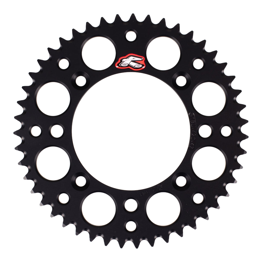 Renthal Sprocket Rear - Black 47T Alloy 7075 T6 Grooved KTM Husqvarna
