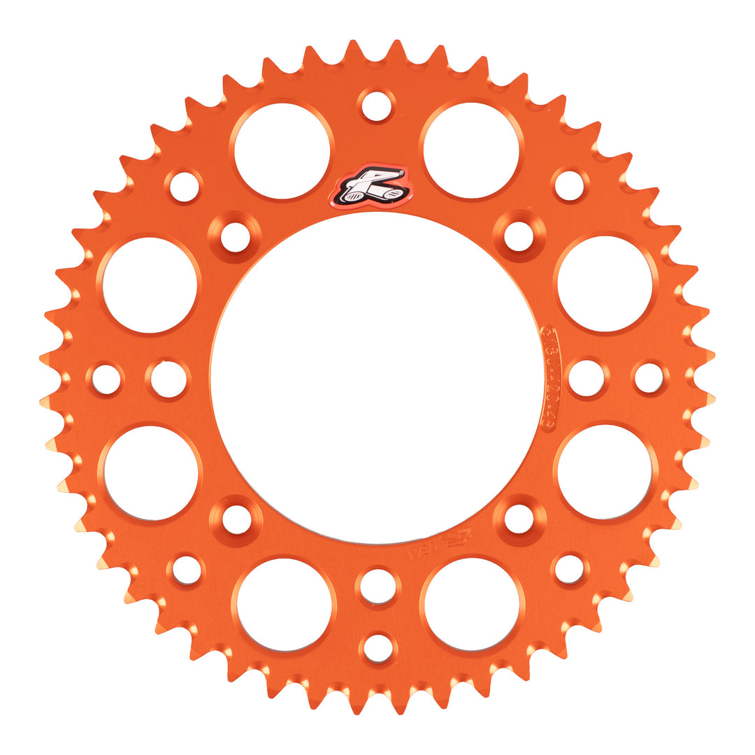 Renthal Rear Sprocket 48T Alloy 7075-T6 Grooved - Orange (KTM, Husqvarna)