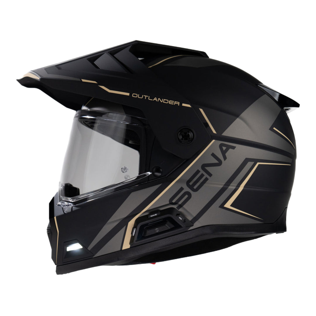 Sena Outlander Smart ADV Dual-Sport Helmet - Matte Black