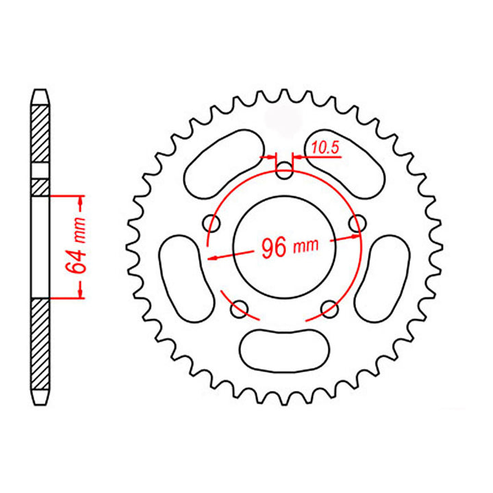 Sprocket Kit Honda XLR125 (520 conv.) - 520XRE 12/55