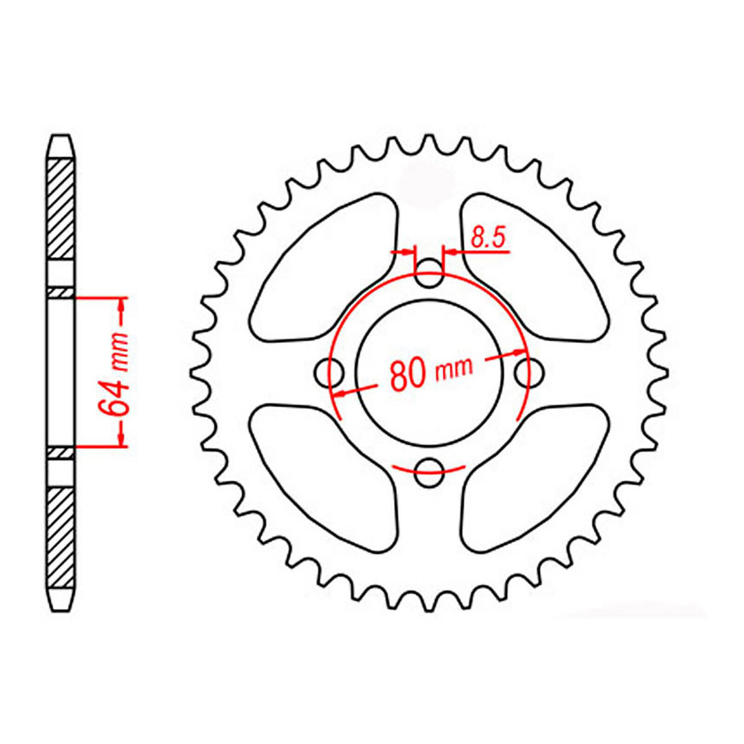 Sprocket Kit Yamaha TTR50 - 420MS 13/37