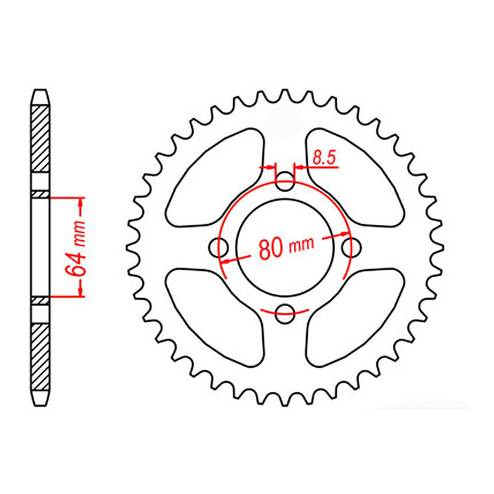Sprocket Kit Yamaha TTR50 - 420MS 13/37