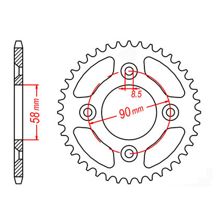Sprocket Kit Honda XR/CRF50 - 420MS 14/37