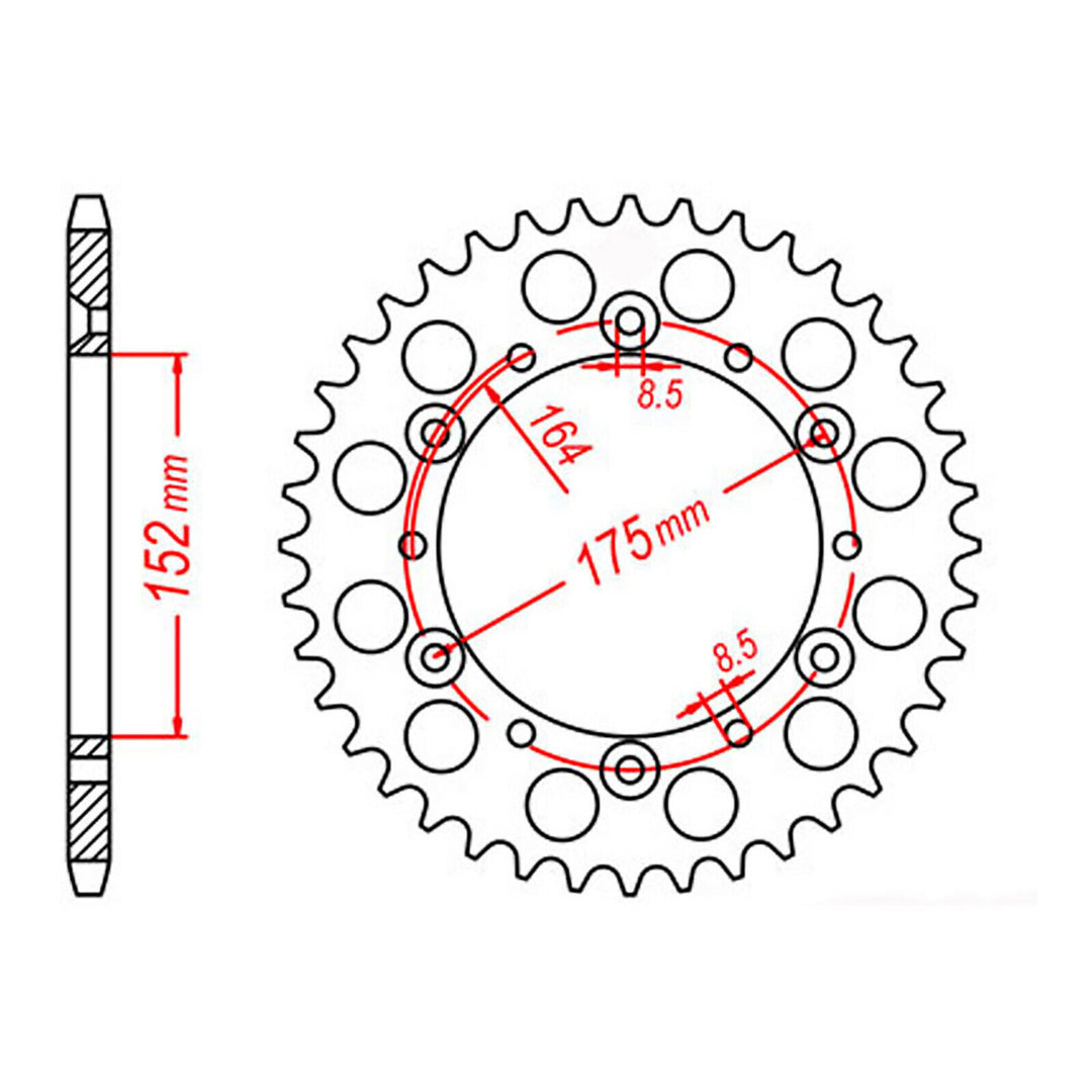 Sprocket Kit Yamaha YZ250 '94-'97 - 520KXZ 13/49