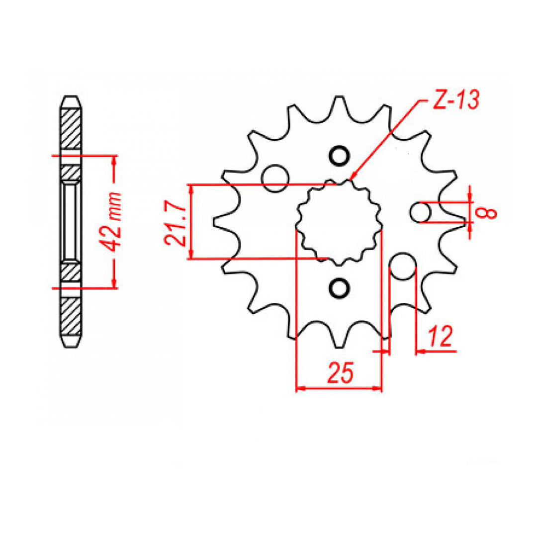 Sprocket Kit Kawasaki ZX9R '94-'97 Gold (recommended) - GB530ZXW 16/44