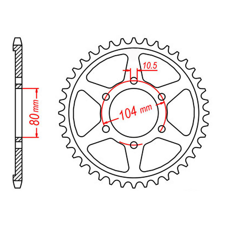 Sprocket Kit Kawasaki ZX9R '94-'97 Gold (recommended) - GB530ZXW 16/44