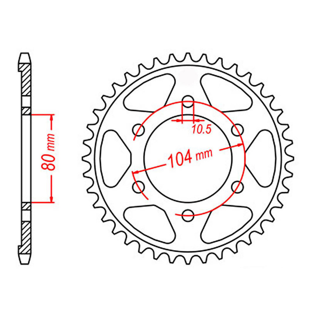 Sprocket Kit Kawasaki Z1000 A '03-'06 - GB525ZXW 16/42