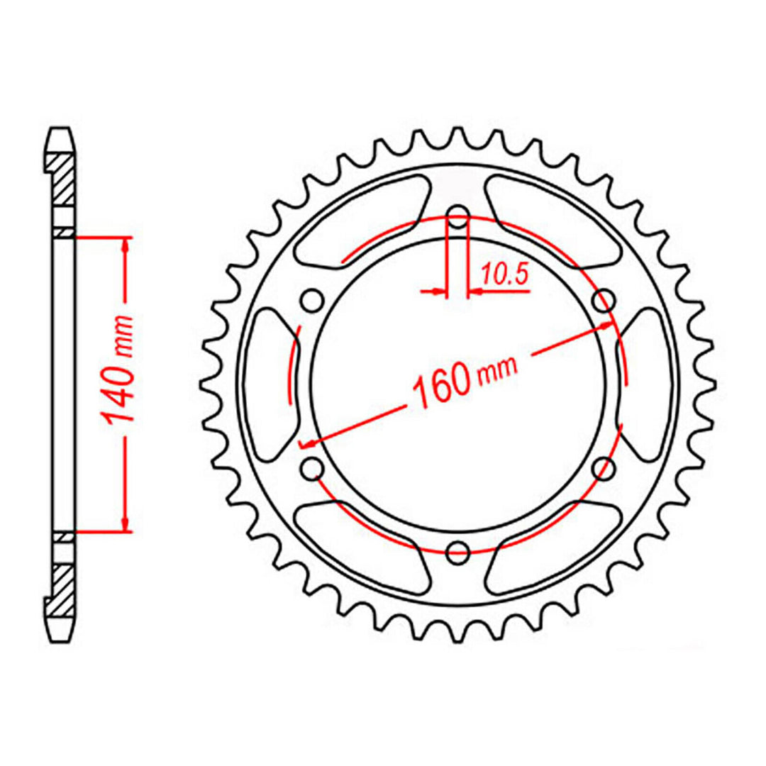 Sprocket Kit Kawasaki ZZR1100 '93-'97 - 530ZXW 17/45