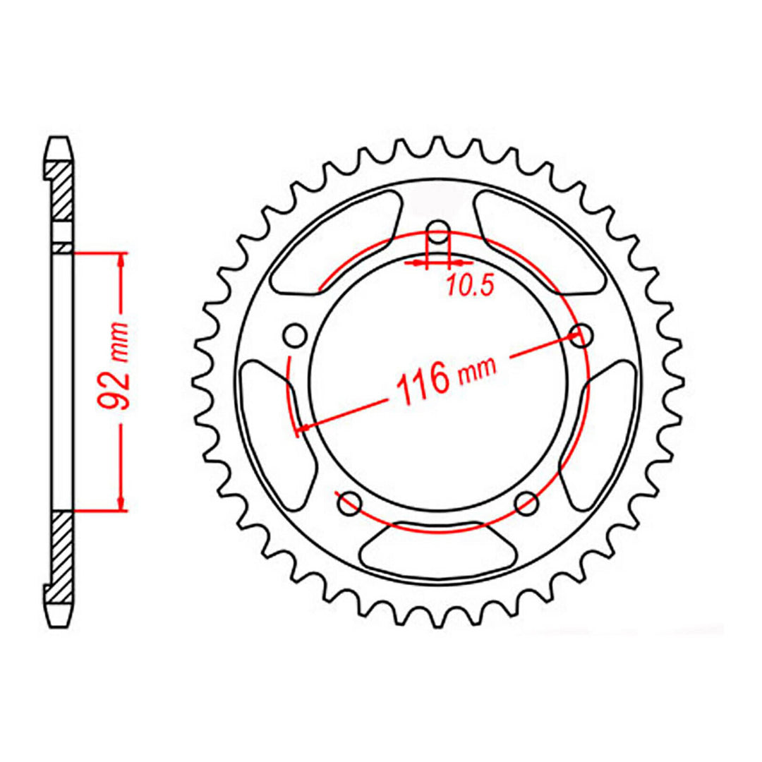 Sprocket Kit Kawasaki ZX14 '12- GB530ZXW 17/42