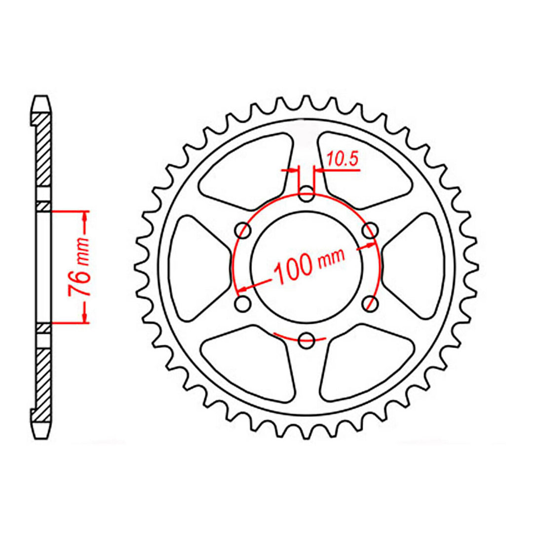 Sprocket Kit Suzuki RF900 (530conv) Gold - GB530XRE 15/43