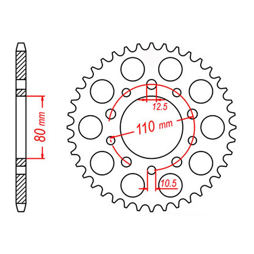 Sprocket Kit Triumph Speedmaster 800 - 525XRE 17/45