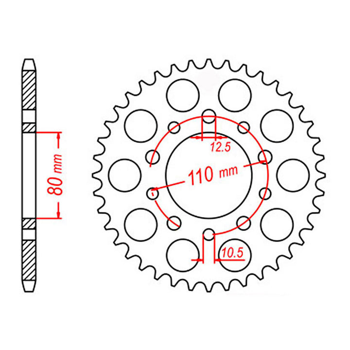 Sprocket Kit Triumph Speedmaster 800/865 - 525XRE 17/42