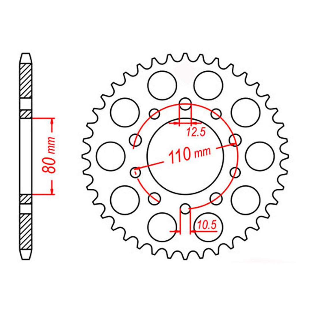 Sprocket Kit Triumph Thunderbird 900 Trider- 530XRE 17/46
