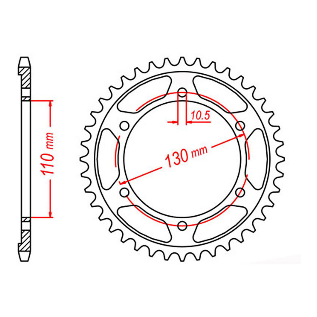 Sprocket Kit Yamaha YZF-R1 '04-'08 (economy) - 530XRE 17/45