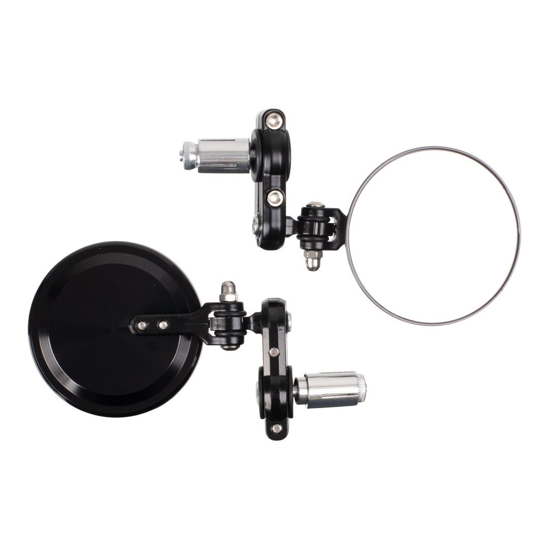 Whites Handlebar Bar End Mirrors Pair - Hinged - Black