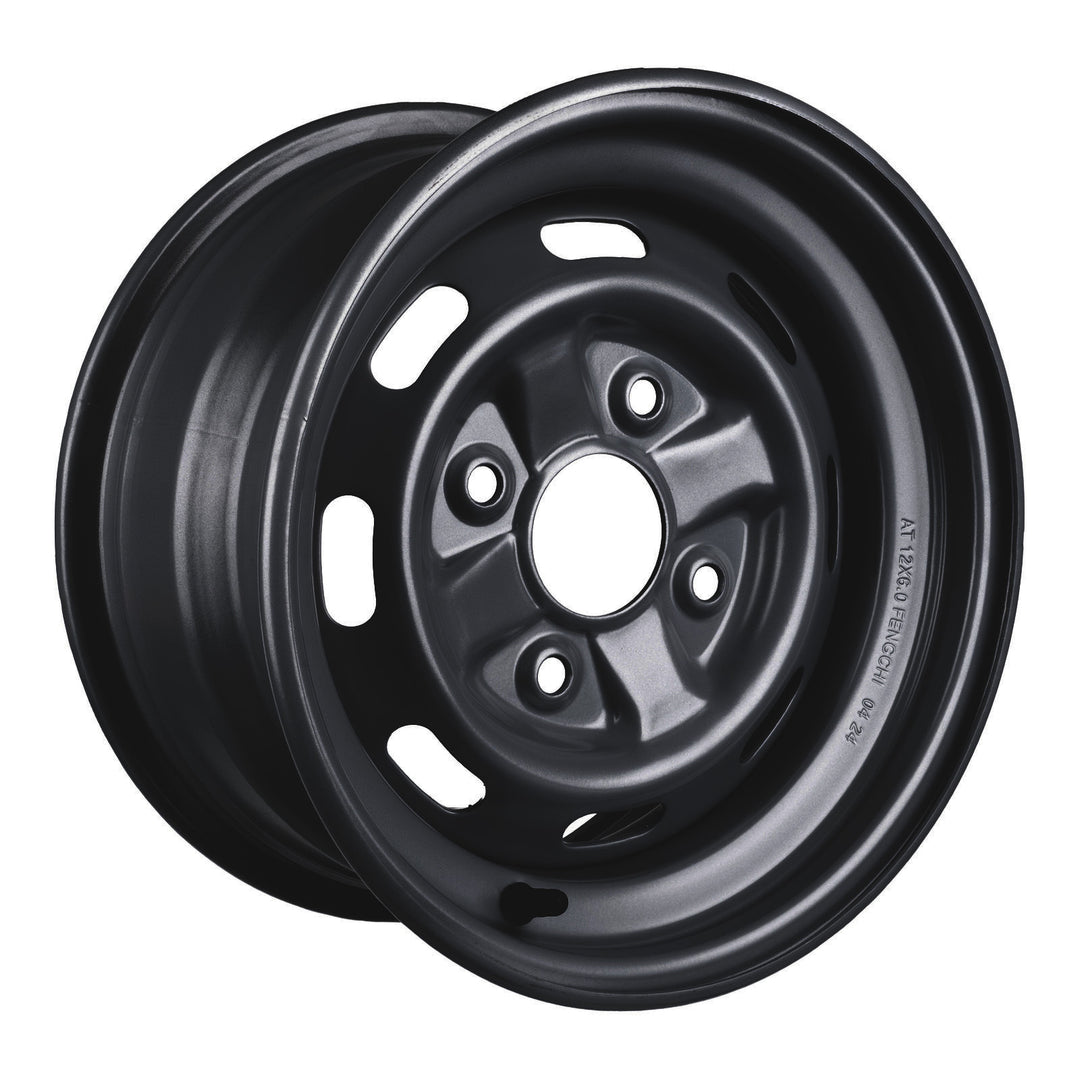 Whites ATV/UTV Steel Rim 12x6 Honda Front 4/110 +25 - Black