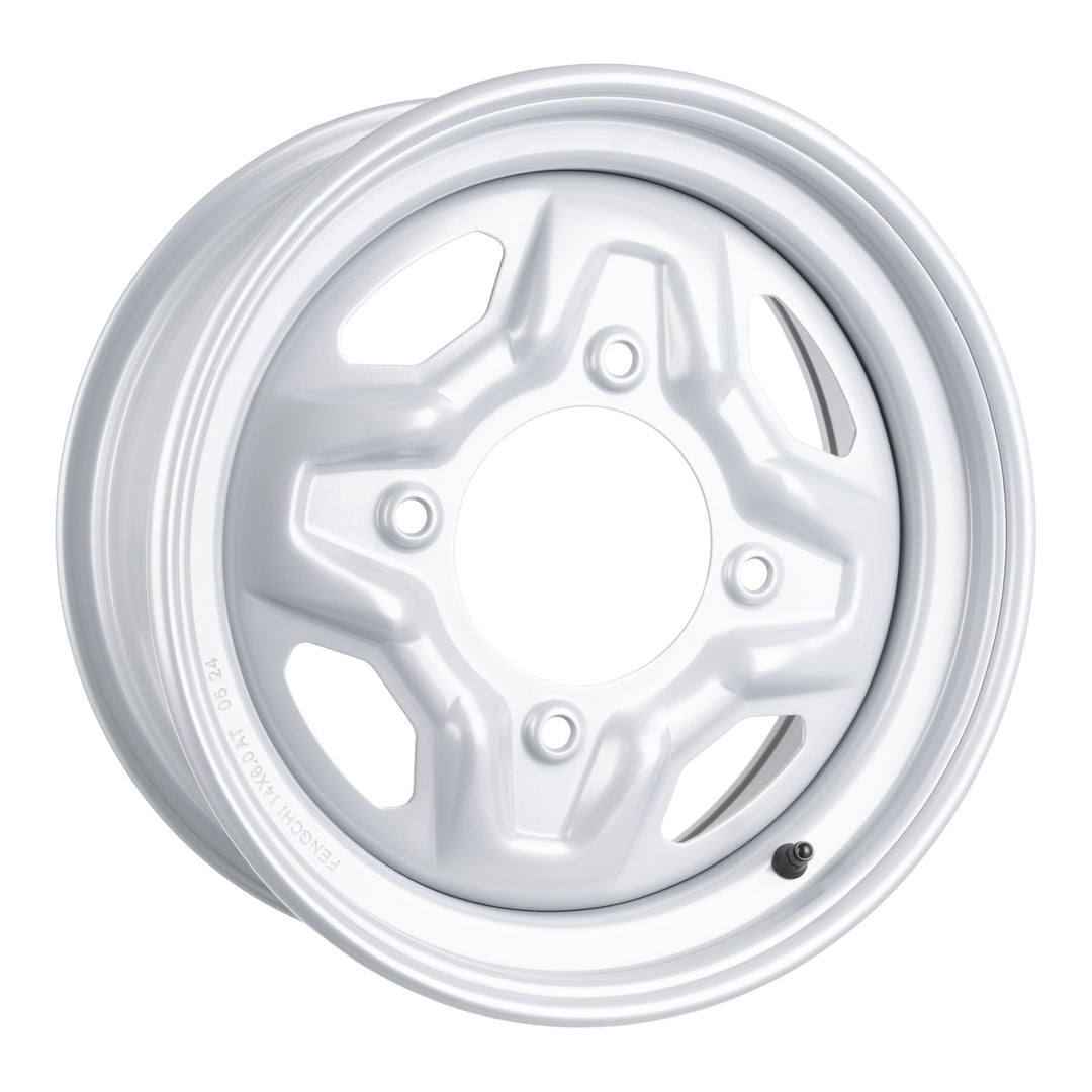 Whites ATV/UTV Steel Rim 14x6 Polaris Front 4/156 +40.2 - Silver