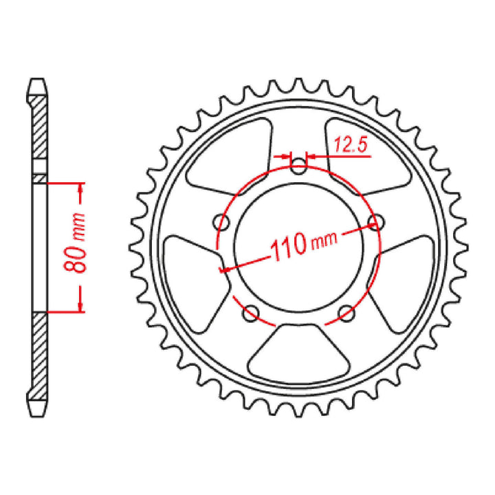 XAM Sprocket Kit Honda CRF1000L/CRF1100L Africa Twin '16–'21 - 525AX '16