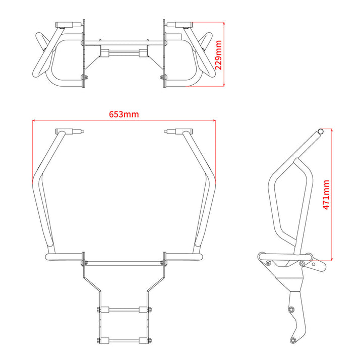 Zeta Pipe Tank Guard- Honda CRF250 Rally/S /CRF300 Rally '21-